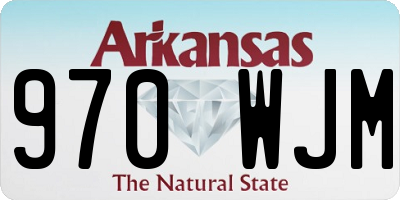 AR license plate 970WJM