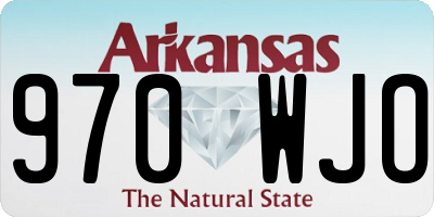 AR license plate 970WJO