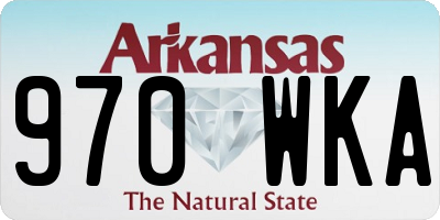AR license plate 970WKA