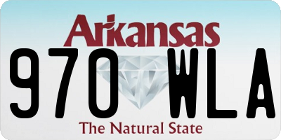AR license plate 970WLA