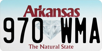 AR license plate 970WMA