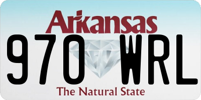 AR license plate 970WRL