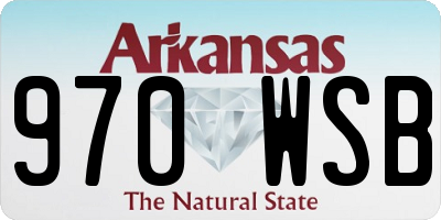 AR license plate 970WSB