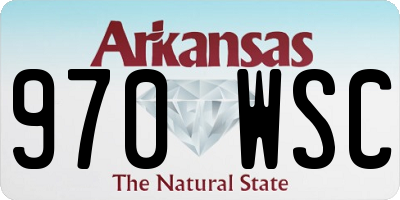 AR license plate 970WSC