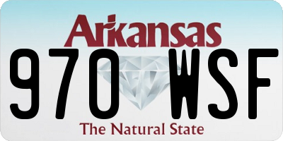 AR license plate 970WSF