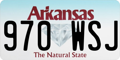 AR license plate 970WSJ
