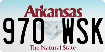 AR license plate 970WSK