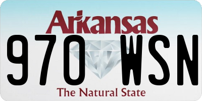 AR license plate 970WSN