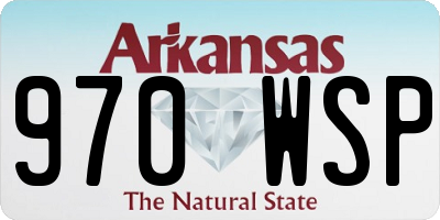 AR license plate 970WSP