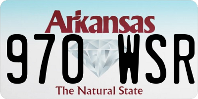 AR license plate 970WSR
