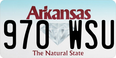 AR license plate 970WSU