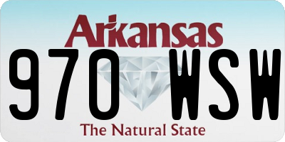 AR license plate 970WSW
