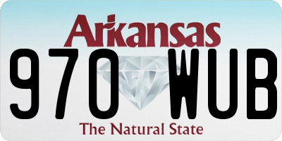AR license plate 970WUB