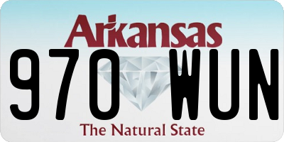 AR license plate 970WUN