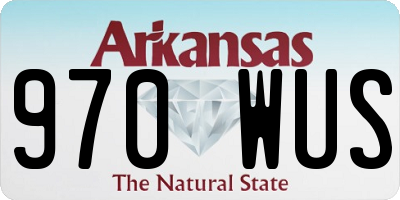 AR license plate 970WUS