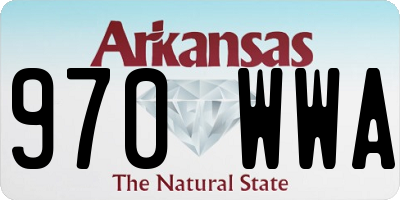 AR license plate 970WWA