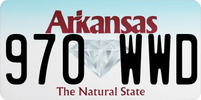 AR license plate 970WWD