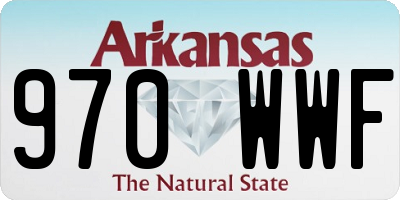 AR license plate 970WWF