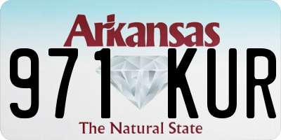 AR license plate 971KUR