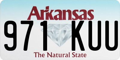 AR license plate 971KUU
