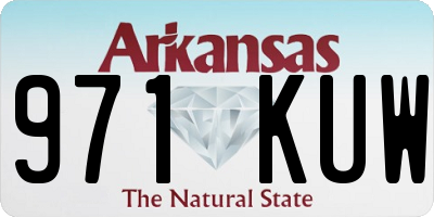 AR license plate 971KUW