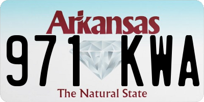 AR license plate 971KWA
