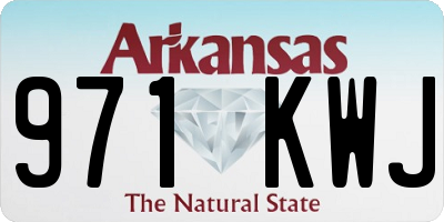 AR license plate 971KWJ