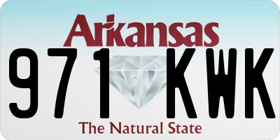 AR license plate 971KWK