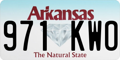 AR license plate 971KWO