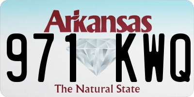 AR license plate 971KWQ