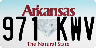 AR license plate 971KWV