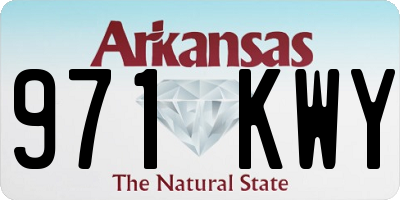 AR license plate 971KWY