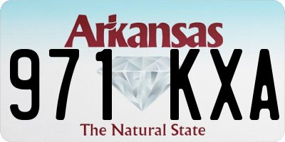 AR license plate 971KXA