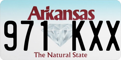 AR license plate 971KXX