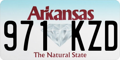 AR license plate 971KZD