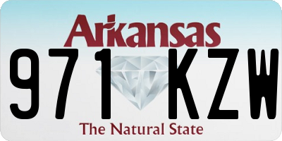 AR license plate 971KZW