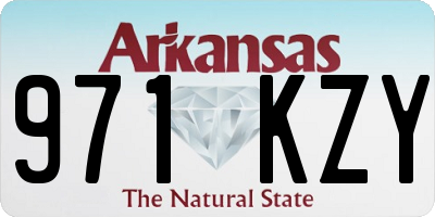 AR license plate 971KZY