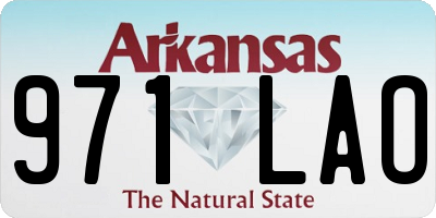 AR license plate 971LAO