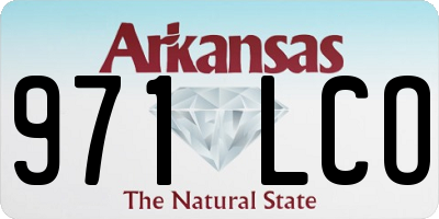AR license plate 971LCO
