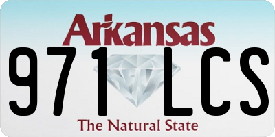 AR license plate 971LCS