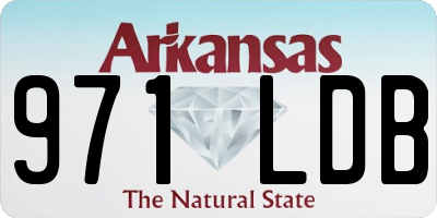 AR license plate 971LDB