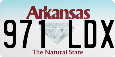 AR license plate 971LDX
