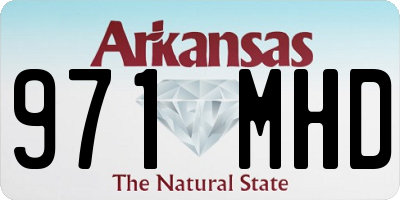 AR license plate 971MHD