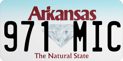 AR license plate 971MIC