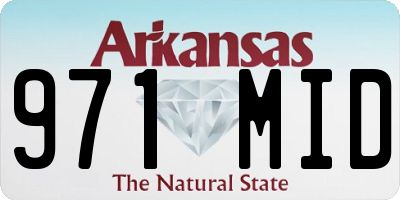AR license plate 971MID