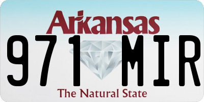 AR license plate 971MIR