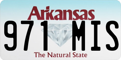 AR license plate 971MIS