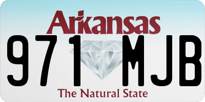 AR license plate 971MJB