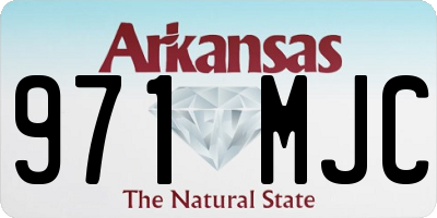 AR license plate 971MJC