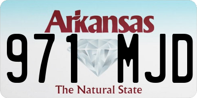 AR license plate 971MJD